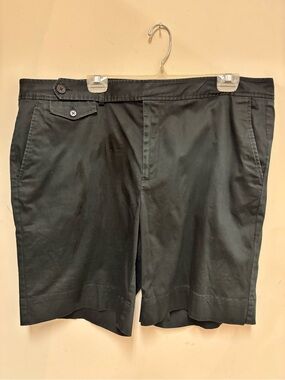 Ralph Lauren Black Women's Bermuda Shorts with Button Flap